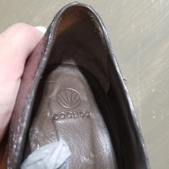 $450 COCLICO METALLIC Wedge Heel LOAFERS 38.5 - Picture 8 of 8